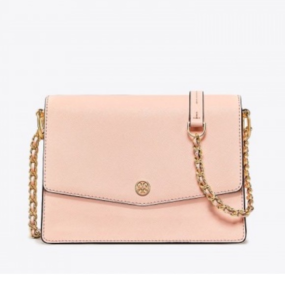 Tory Burch Bags Tory Burch Robinson Convertible Shoulder Bag Pale